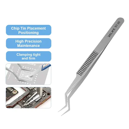 Replacement for RELIFE ST-20 NON-MAGNETIC STAINLESS STEEL TWEEZER - Quality Phone Parts in Sri Lanka